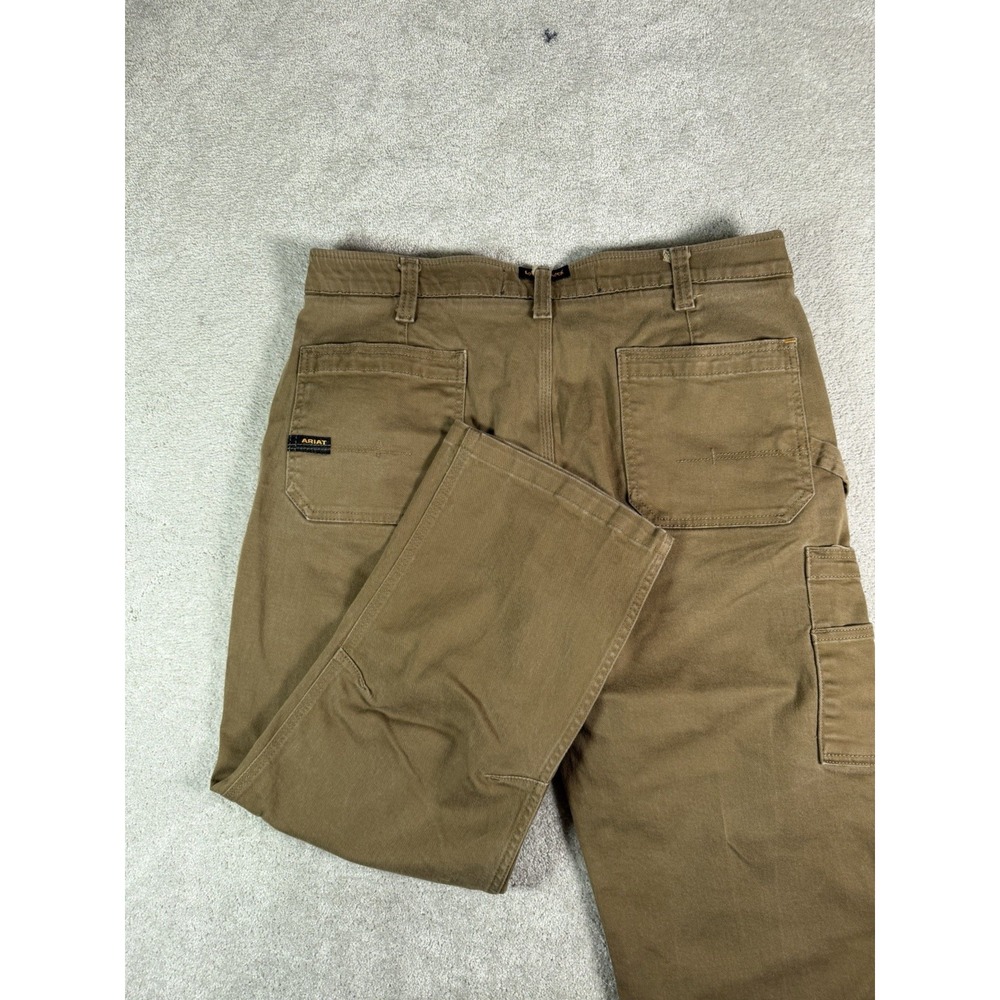 Ariat M4 Workwear Pants Men 36x26* Brown M4 Rebar Relaxed Boot Articulating Knee